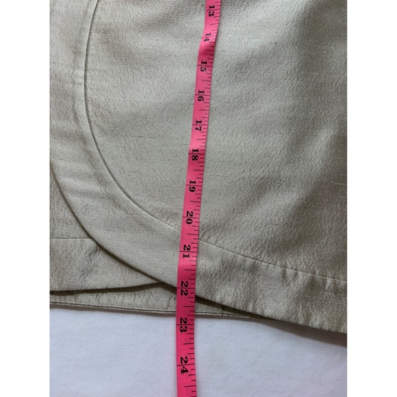 Linda Allard Ellen Tracy 100% Silk Pant Suit Champagne Gold Metallic 2pc Set 16 - Picture 11 of 16